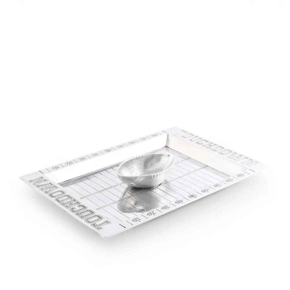 Football Chip and Dip Rectangle Tray