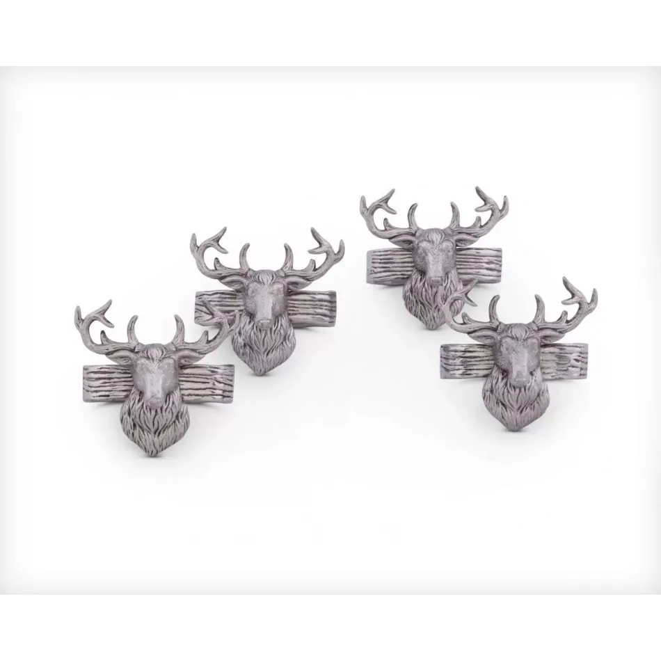 Forest Elk Head Napkin Rings