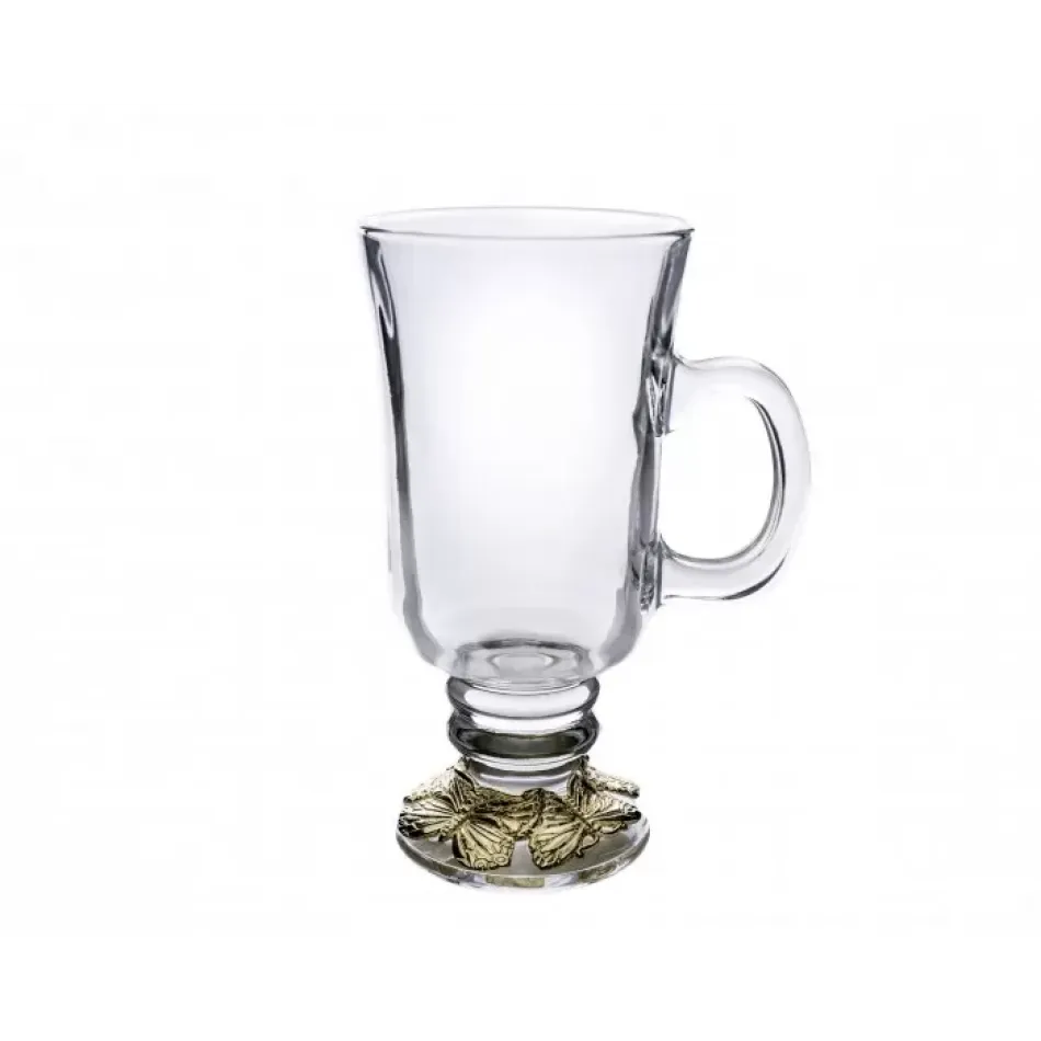 Butterfly 24 Gold Plated Glass Mug