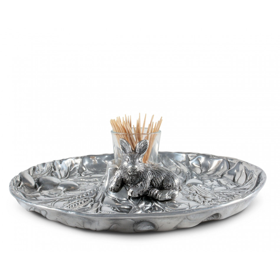 Rabbit Garden Tidbit Tray