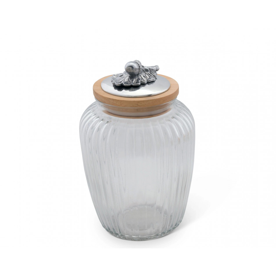 Acorn Oak Glass Canister