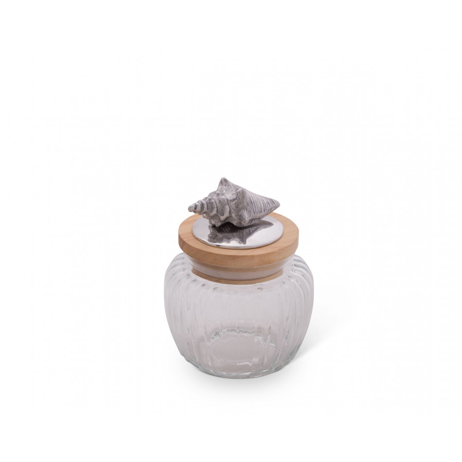 Shell Glass Canister Small