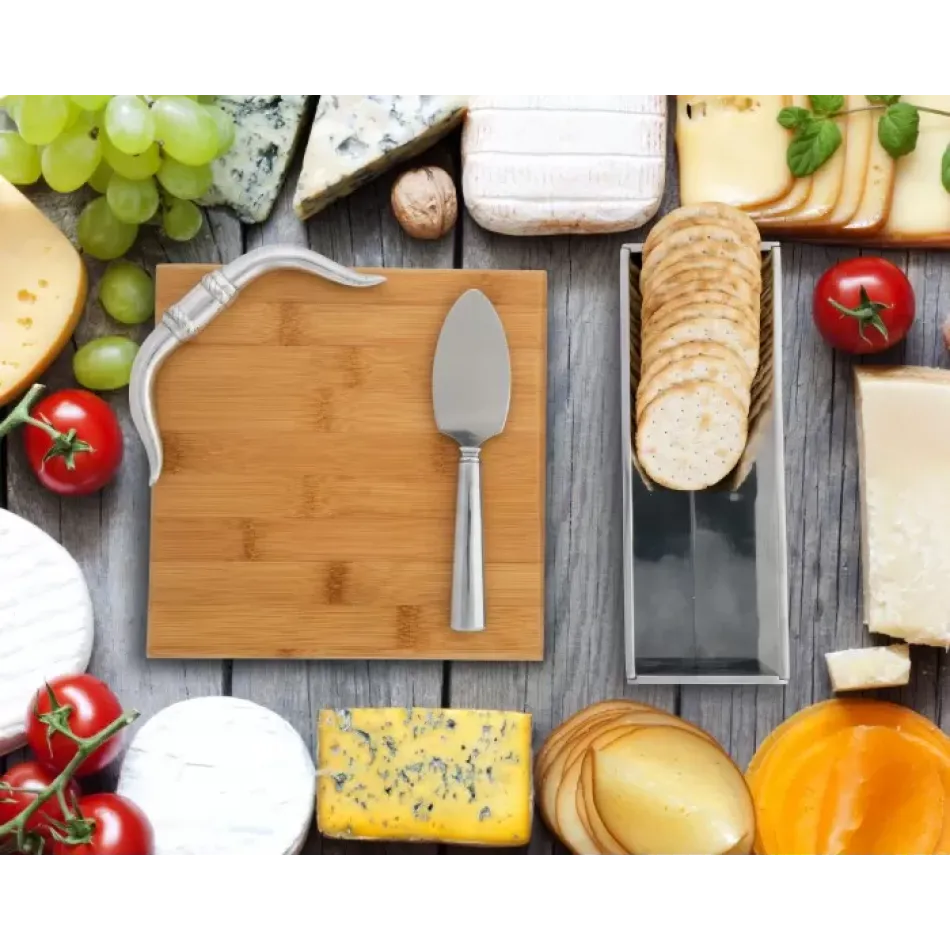 Western Longhorn Cheese Set Bamboo Board