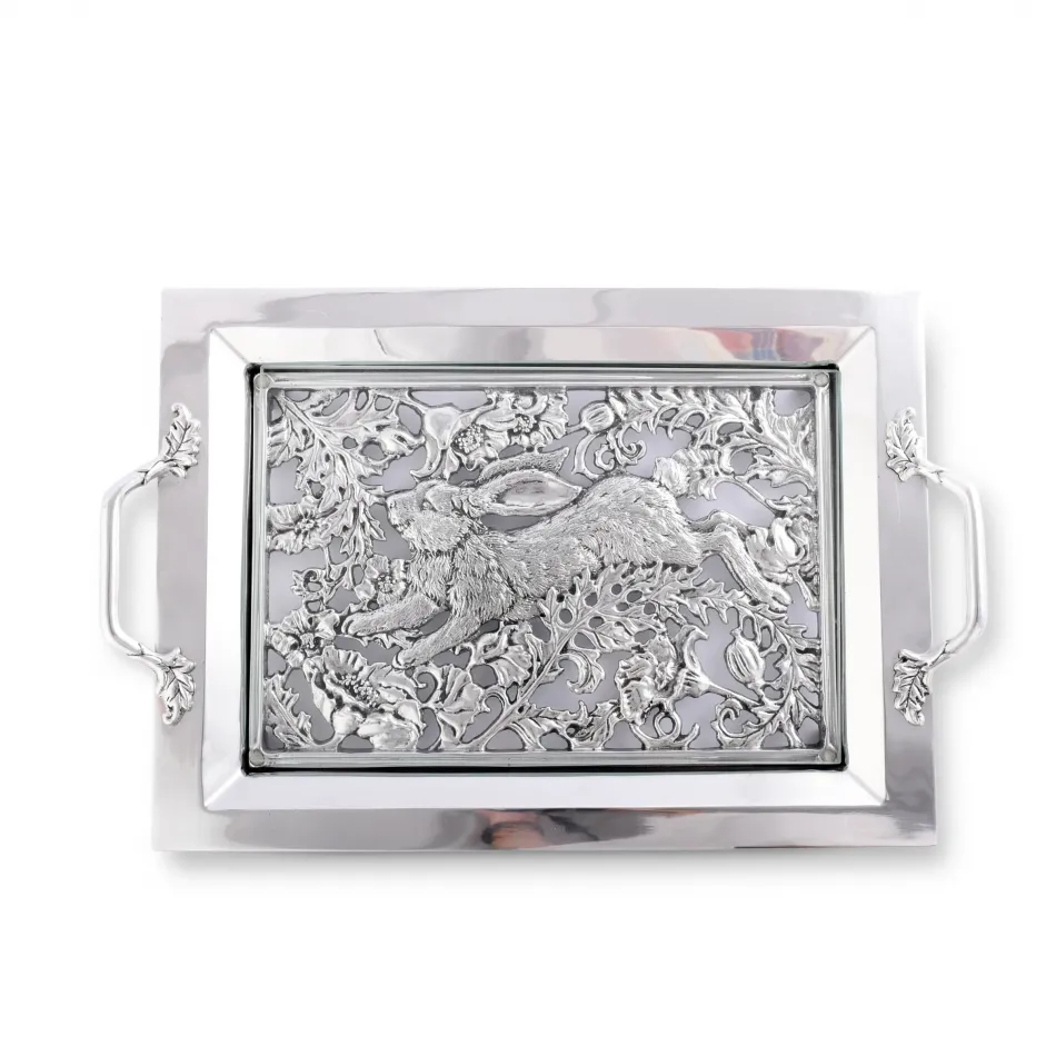Running Rabbit Glass Tray