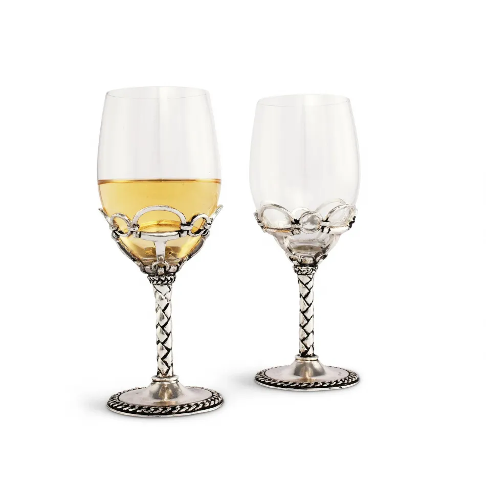 Wine Glasses Equestrian, Set of Two