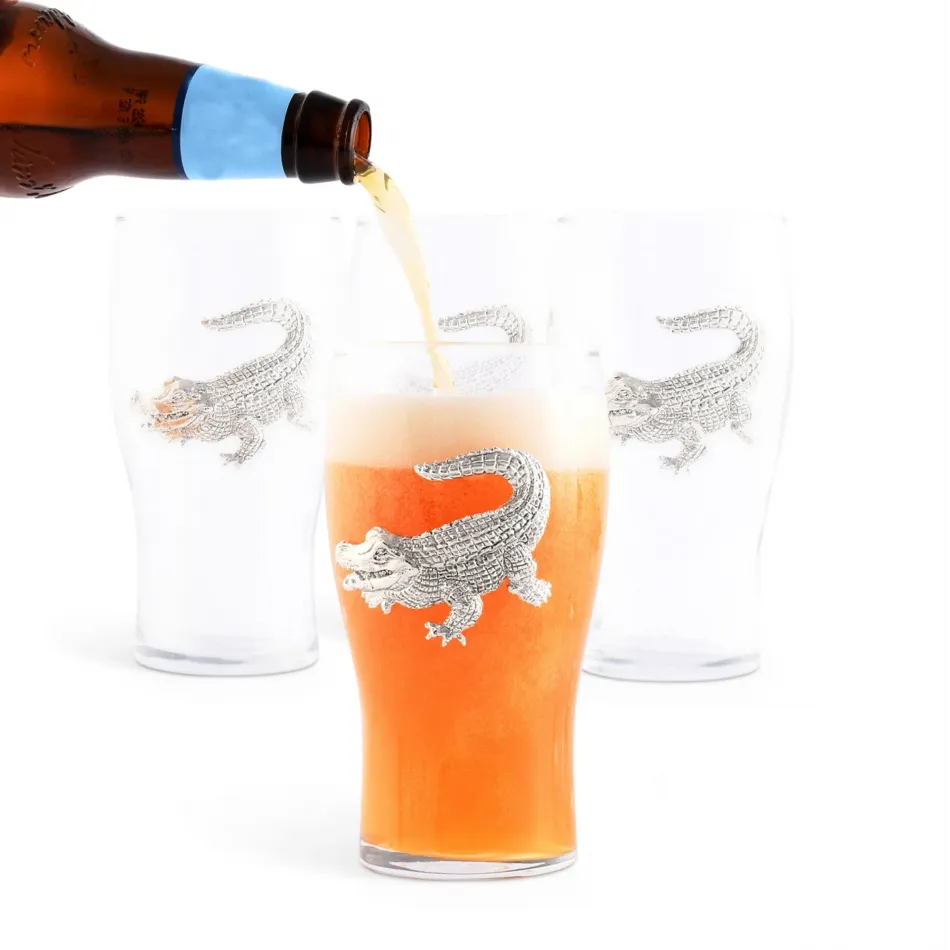 Alligator Pint Glasses Set of 4