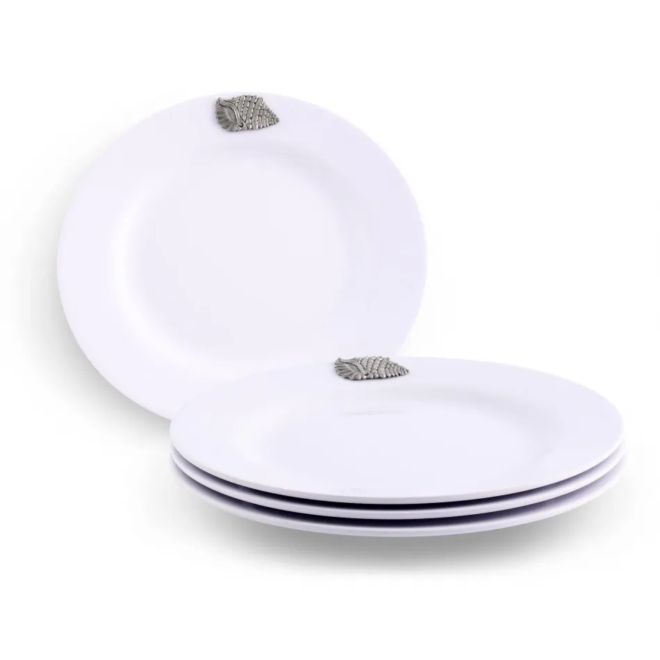 Sea Shell Melamine Lunch Plates Set of Four