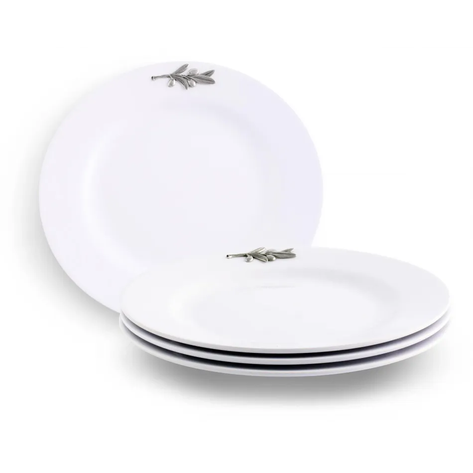 Olive Melamine Lunch Plates Set of Four