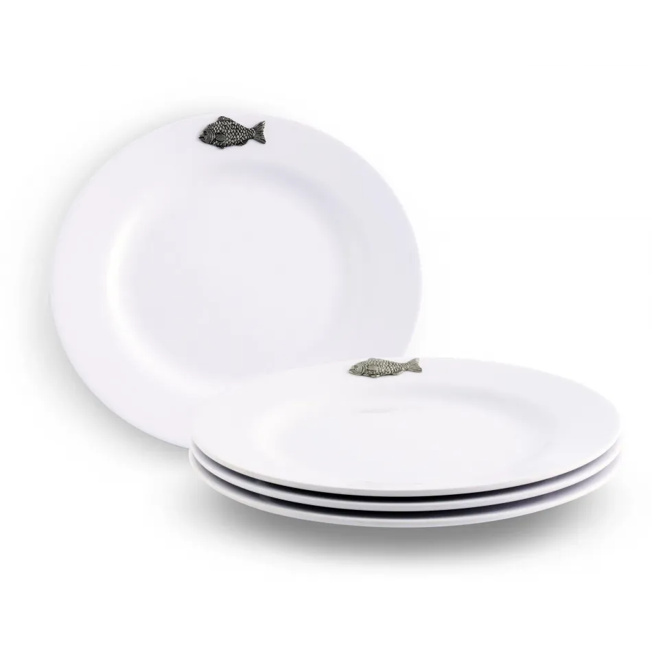 Fish Melamine Lunch Plates Set of Four