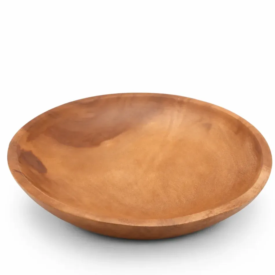Calabash Round Salad Bowl Wood Large