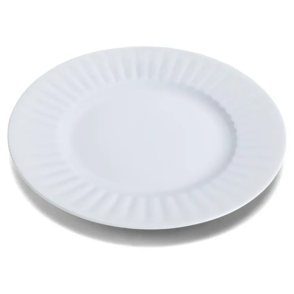 Plisse White Dessert Plate