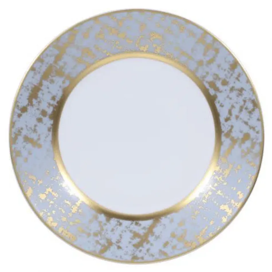 Tweed Grey & Gold Dessert Plate