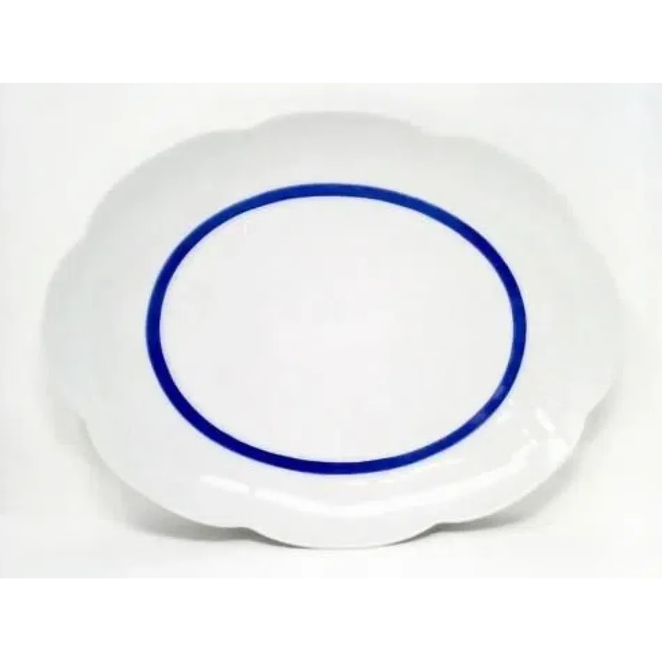 Fleur'T Bleu Oval Platter Large