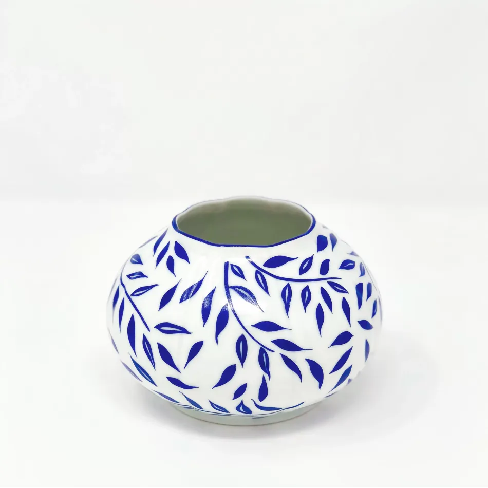 Olivier Blue Round Nymphea Vase - Small 3.75"