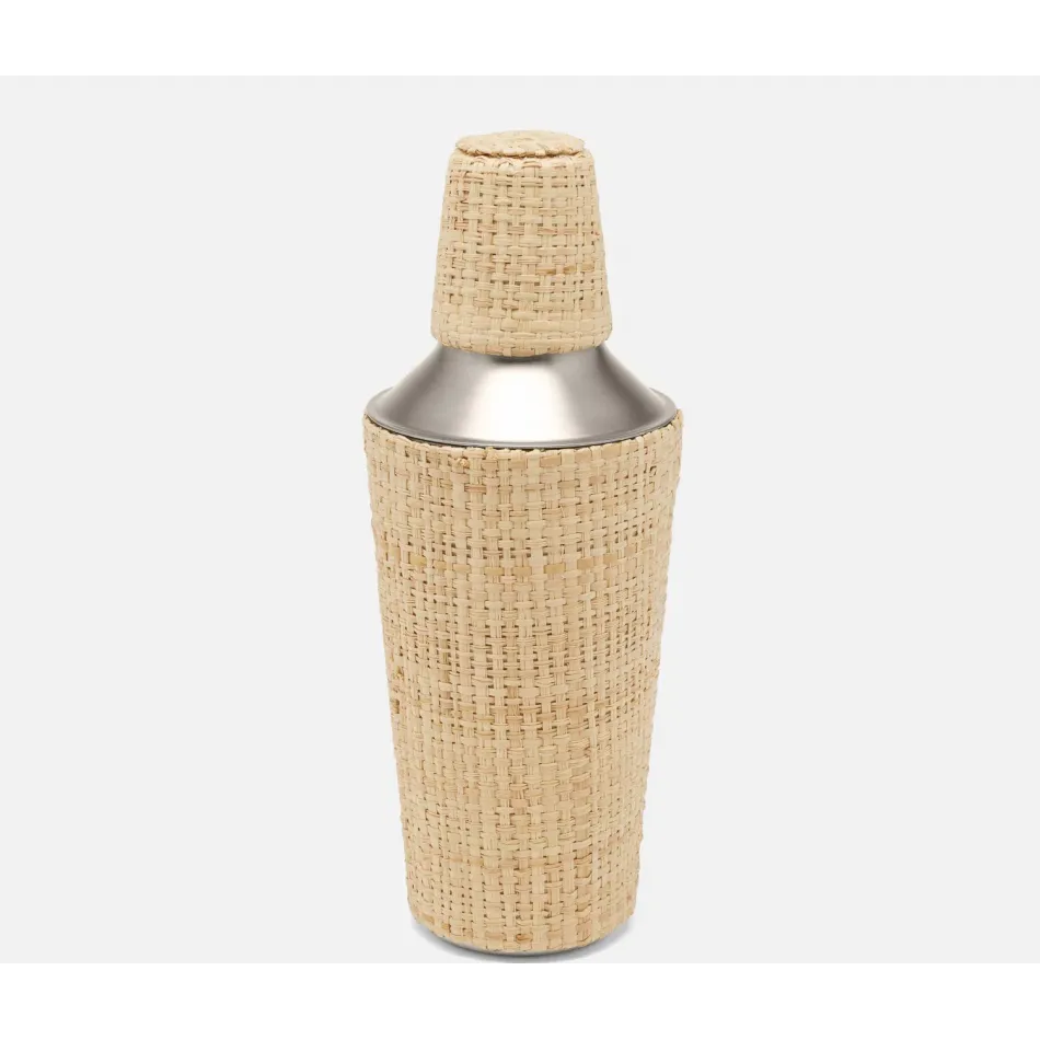 Barth Natural Silver Cocktail Shaker Raffia