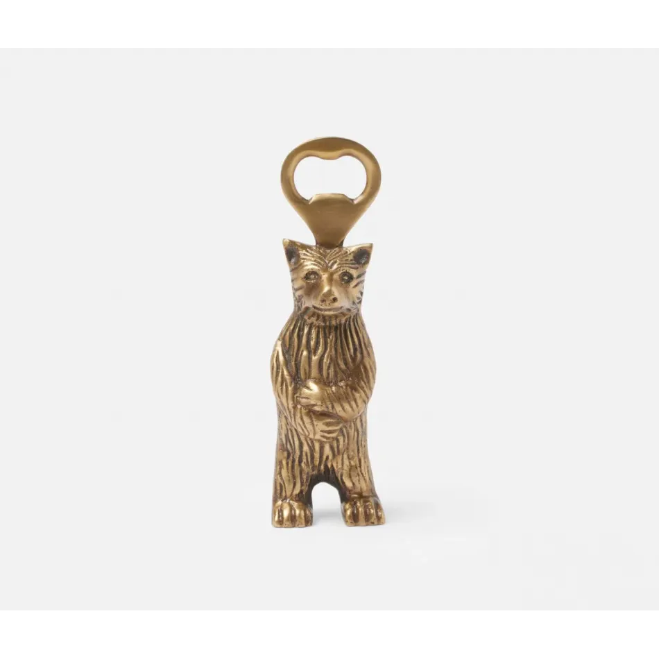 Benjamin Antique Brass, Bear Bottle Opener, Pack of 3