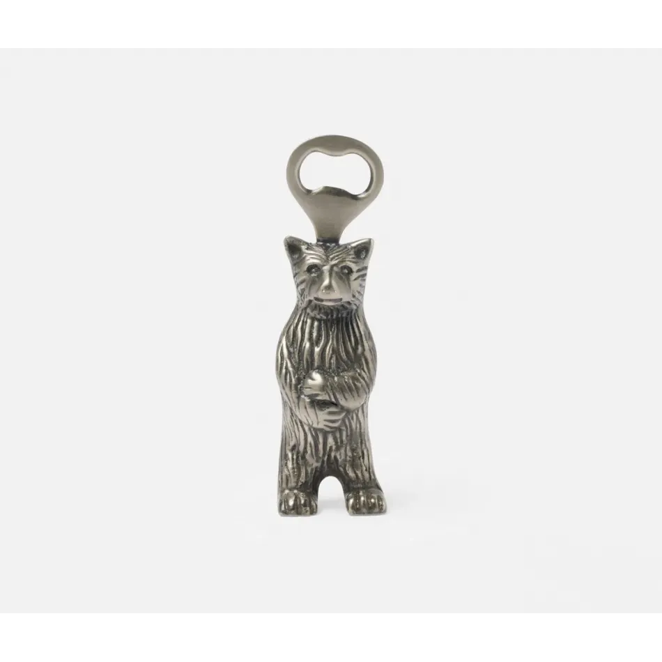 Benjamin Antique Pewter Bear Bottle Opener, Pack of 3