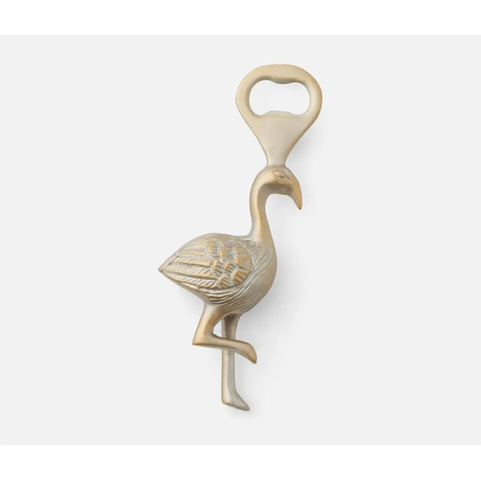 Dottie Tarnish Silver, Flamingo, Bottle Opener, Metal, Pack of 3