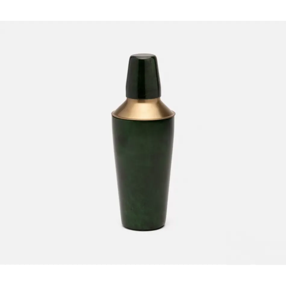 Nelson Emerald Gloss, Cocktail Shaker, Vellum Leather