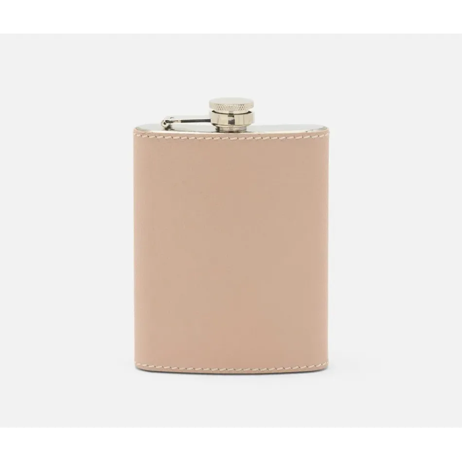 Warren Dusty Rose, Flask, Stainless Steel/Full-Grain Leather