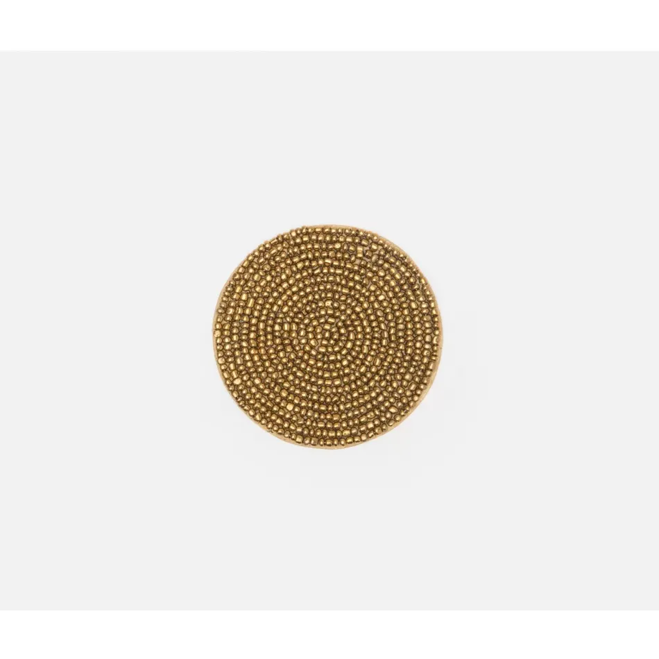 Aria Gold Round Coasters Boxed Set of 4