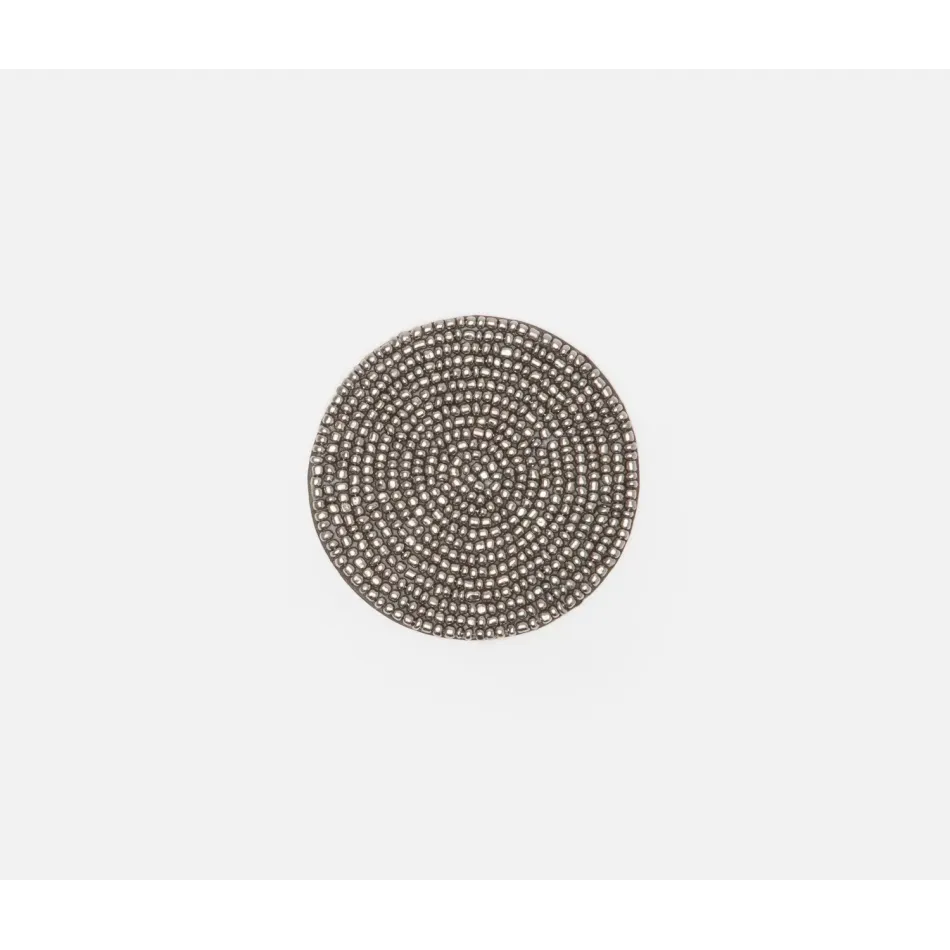 Aria Silver Round Coasters, Boxed Set of 4