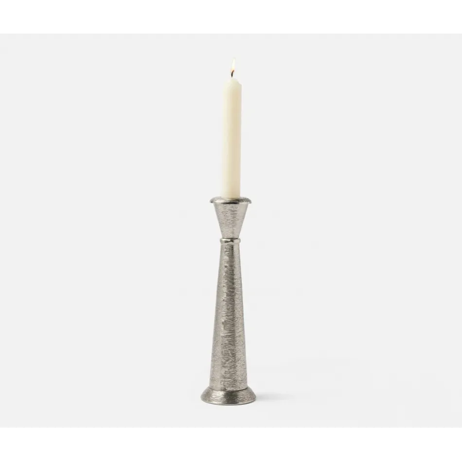 Louis Polished Silver, Candle Holder, Aluminum, Pack of 2