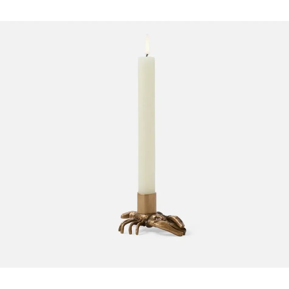 Marlin Antique Brass, Lobster, Candle Holder, Brass, Pack of 2