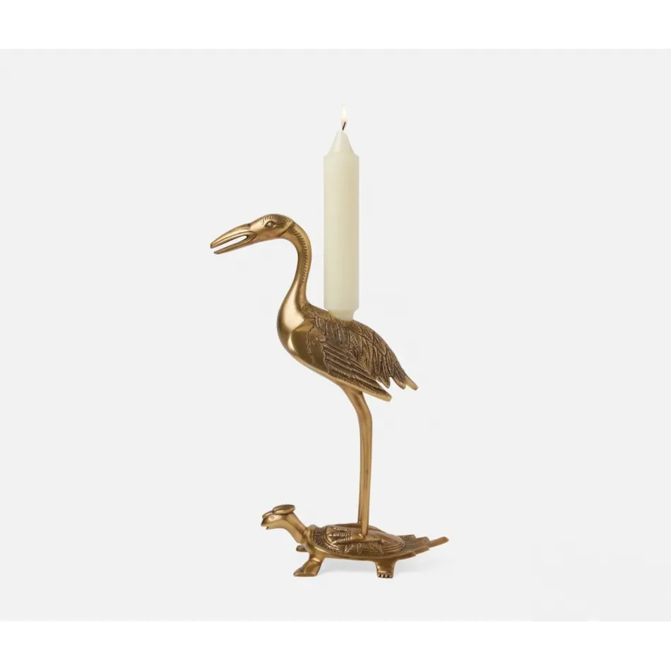 Olive Gold, Candle Holder, Brass