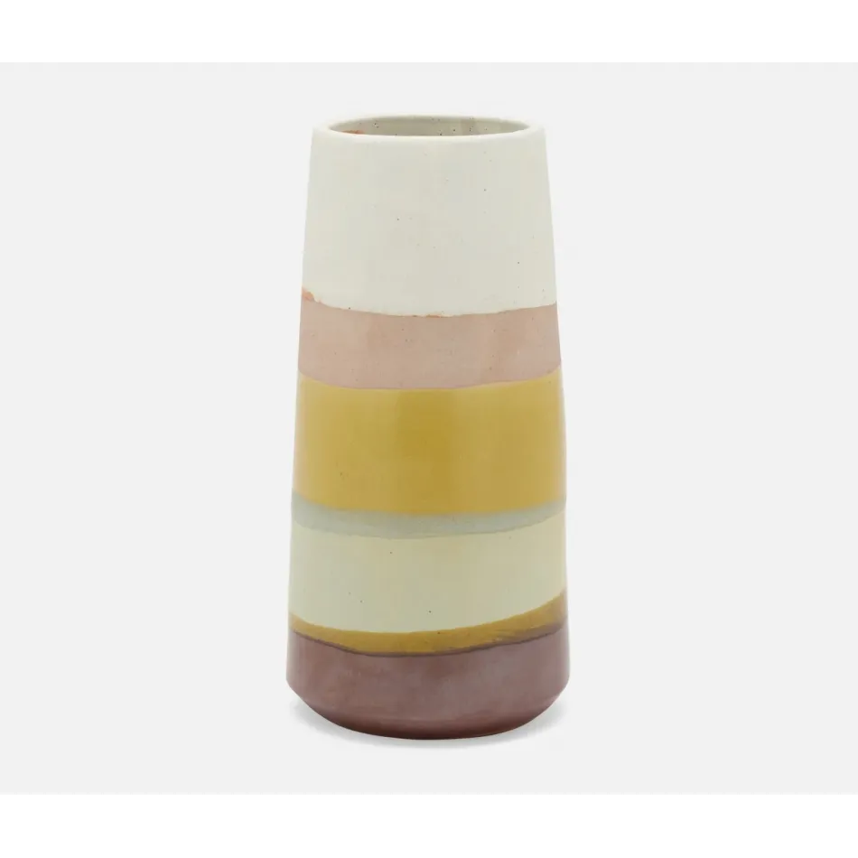 Priya Multi Colors, Vase, Stoneware, Large, Pack of 2