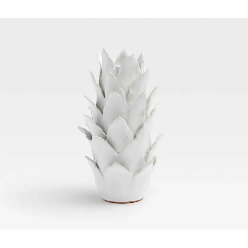 Sarah White Glaze Small Coral Vase