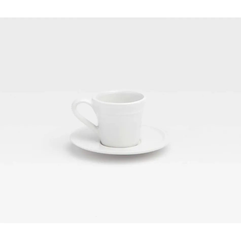Ariana White Espresso Cup And Saucer, Pack of 4