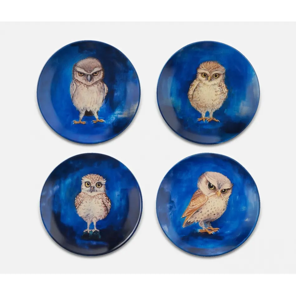 Errol Blue, Salad/Dessert Plate, Assorted Set of 4