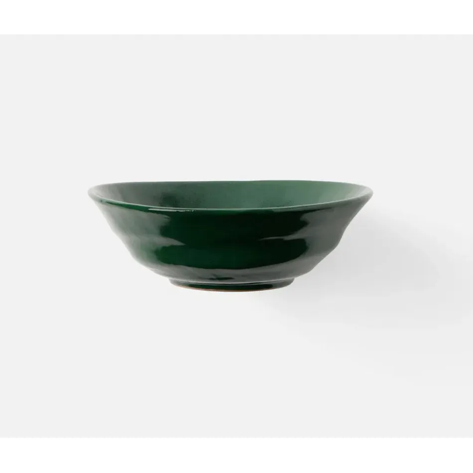 Marcus Dark Green Salt Glaze Pasta/Soup Bowl Stoneware, Pack of 4