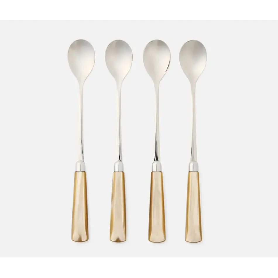 Colson Champagne/Polished Silver Cocktail Spoon Acrylic/Stainless Steel Pack of 4