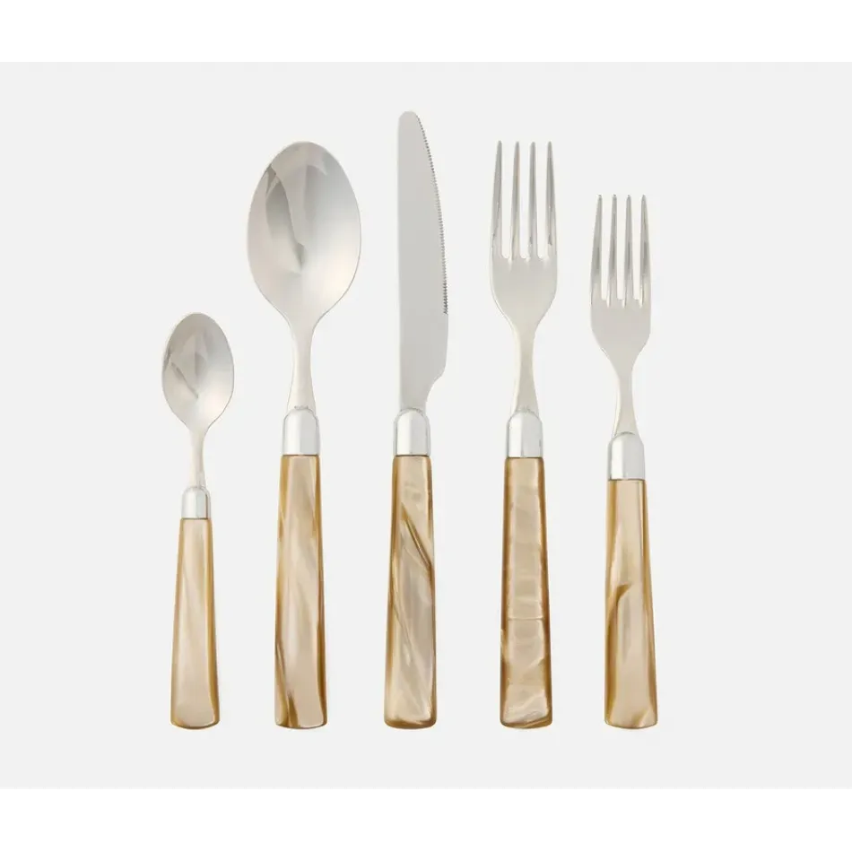 Colson Champagne/Polished Silver Acrylic/Stainless Steel Flatware