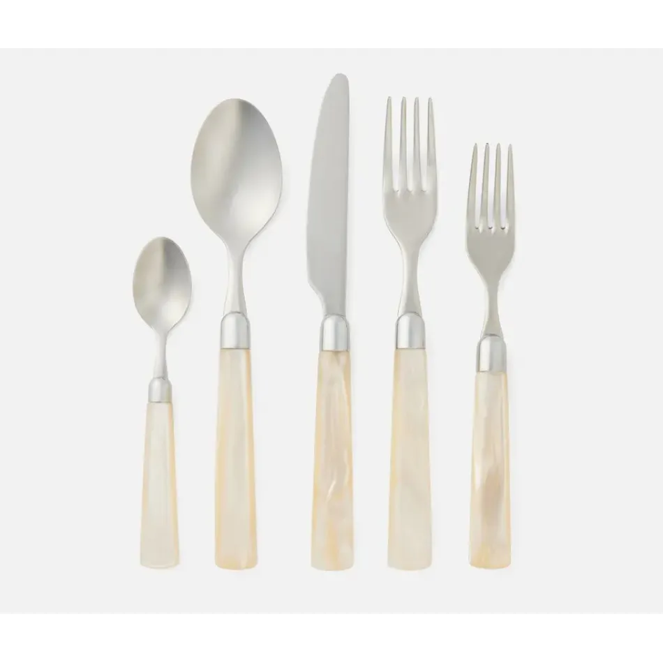 Colson Polished Silver/Ivory Stainless Flatware