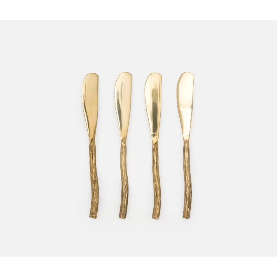 Danele Polished Gold Cheese Spreaders Set of 4