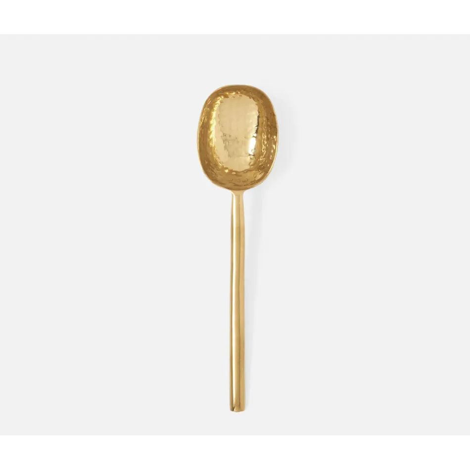 Jupiter Polished Gold Serving Spoon Metal Medium, Pack of 2