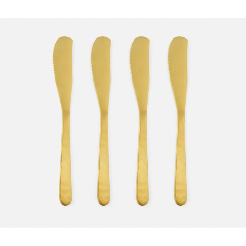 Zora Polished Gold Spreaders, Set of 4