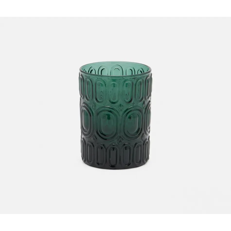 Aaron Smokey Green, Tumbler Glass, Hand Blown, Pack of 6