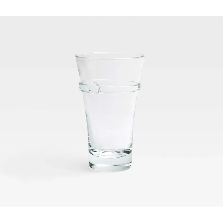Charlotte Clear Highball Glass, Hand Blown, Pack of 6