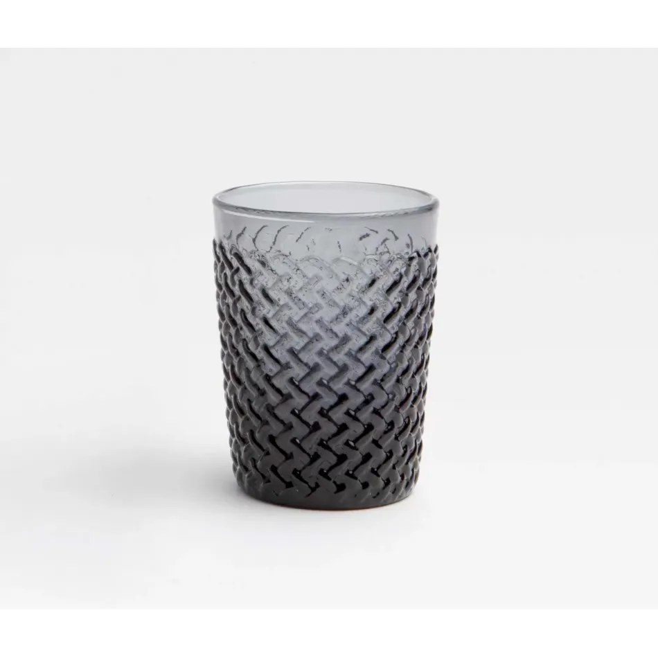 Grayson Smoke Tumbler Glass, Hand Blown, Pack of 6