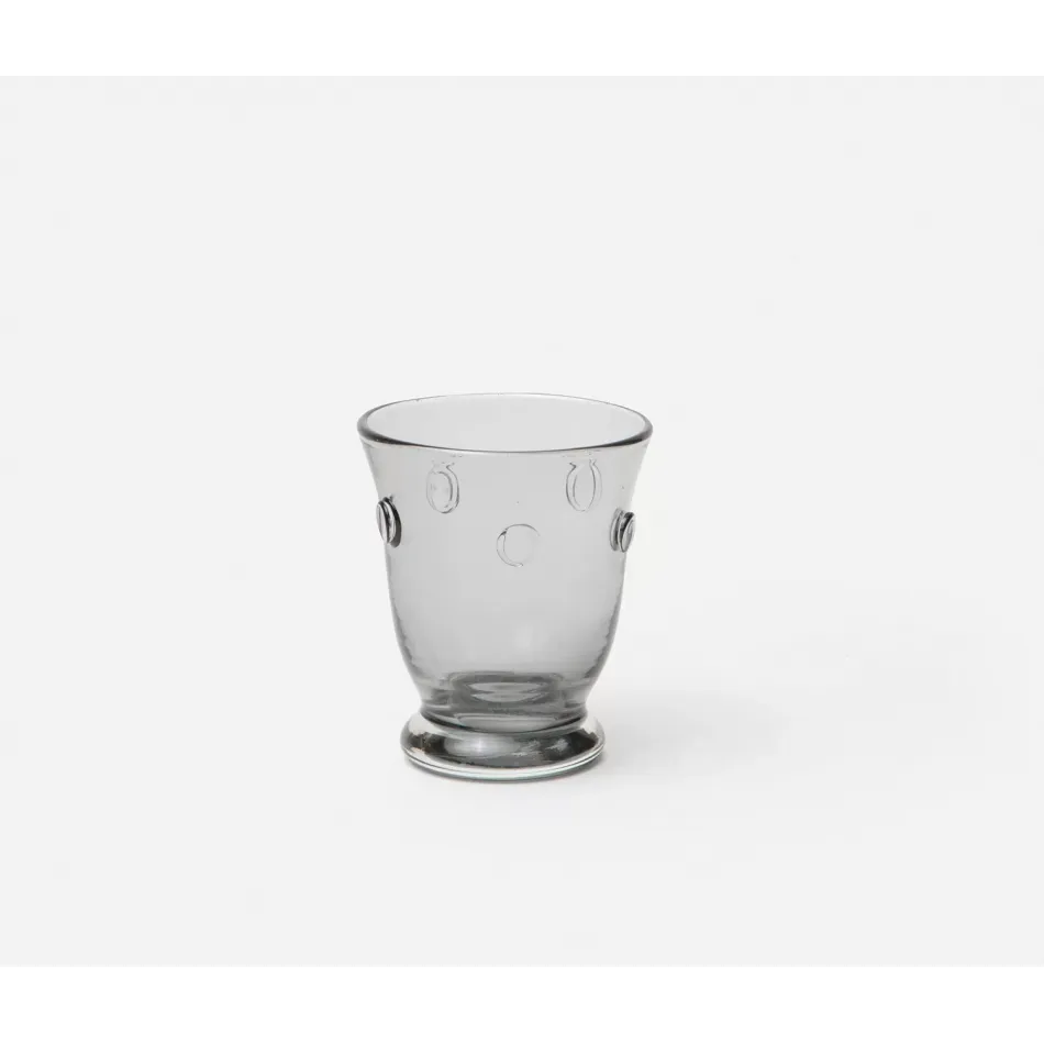 Lucia Pale Gray Tumbler Glass, Hand Blown, Pack of 6