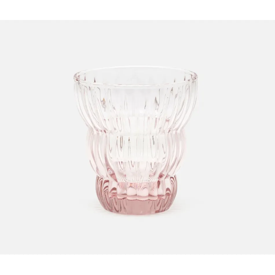Meredith Pink, Tumbler Glass, Hand Blown, Pack of 6