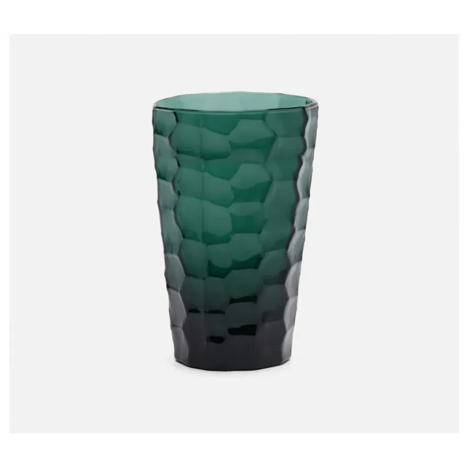 Paige Smokey Green, Highball Glass, Hand Blown, Pack of 6
