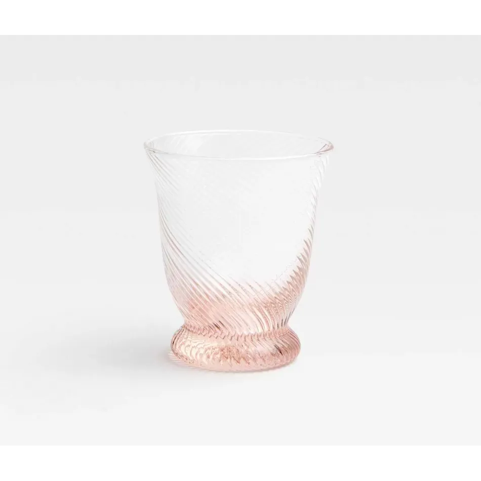 Pierre Pink Tumbler Glass Hand Blown, Pack of 6