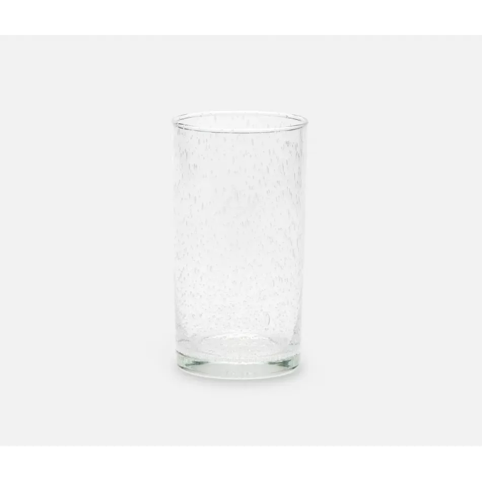 Quinn Clear Highball Glass, Hand Blown, Pack of 6
