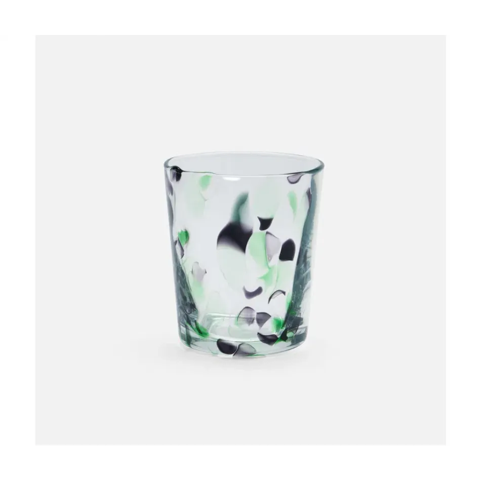 Seth Green, Mixed Dots, Tumbler Glass, Hand Blown, Pack of 6