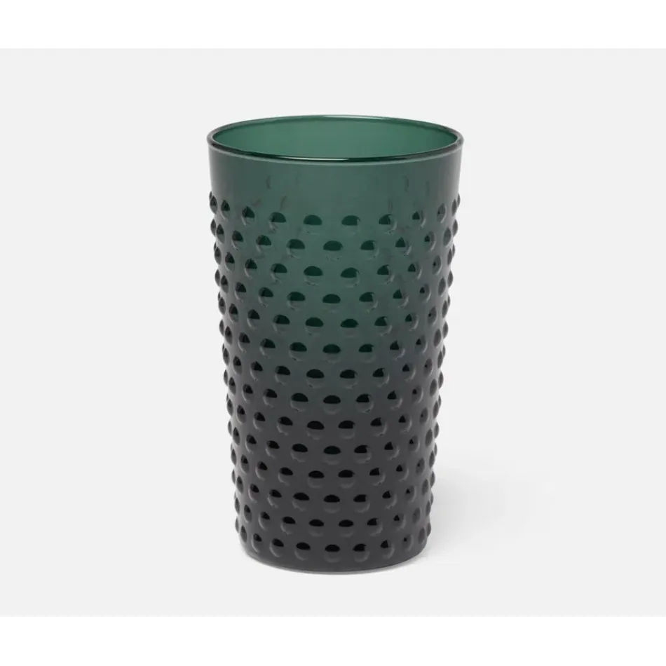 Sofia Smokey Green, Highball Glass, Hand Blown, Pack of 6